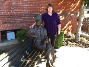 Here I am with William Faulkner. He wasn't very talkative.