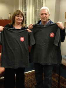 We met the Provost and he gave us these shirts!