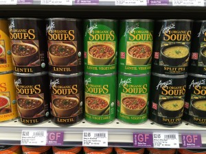 They had the largest variety of her soups that I have seen. The price was less on most of them. Wal-Mart actually carries a limited few flavors of this brand and they are slightly cheaper than these. But Natural Grocers beats both Sprouts and Whole Foods on the rest.